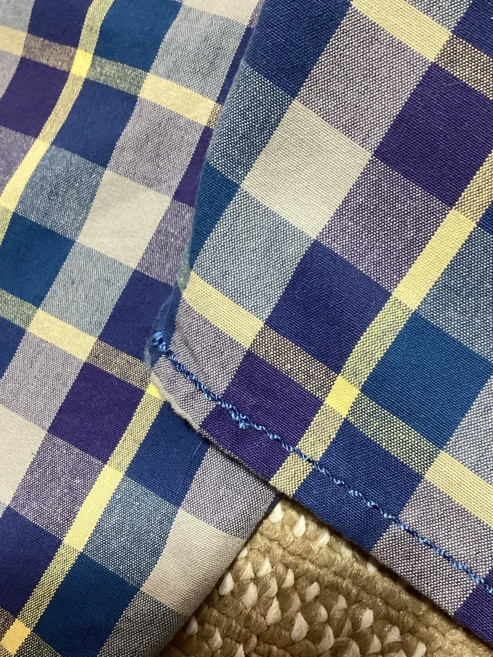 Levi's  504 Size 34 Men's Blue Plaid Shorts